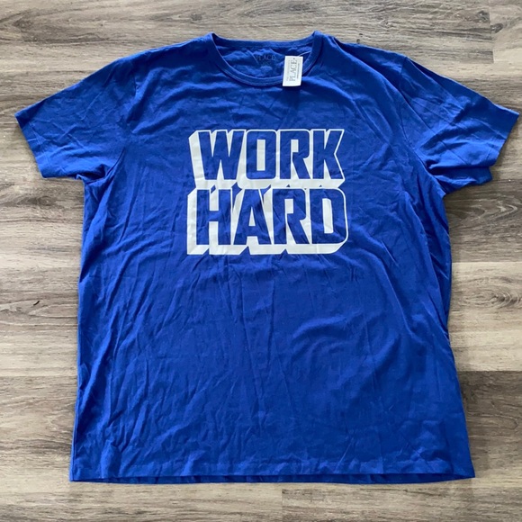 The Children's Place Other - “ Work Hard “ Men’s Top Size XL by The Children’s Place Rare NWT place
